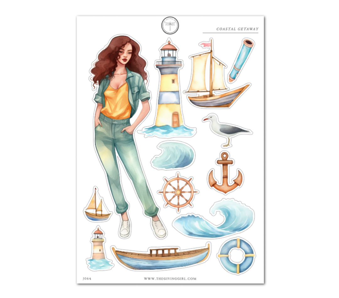 Coastal Getaway - Daily Journaling Sheet