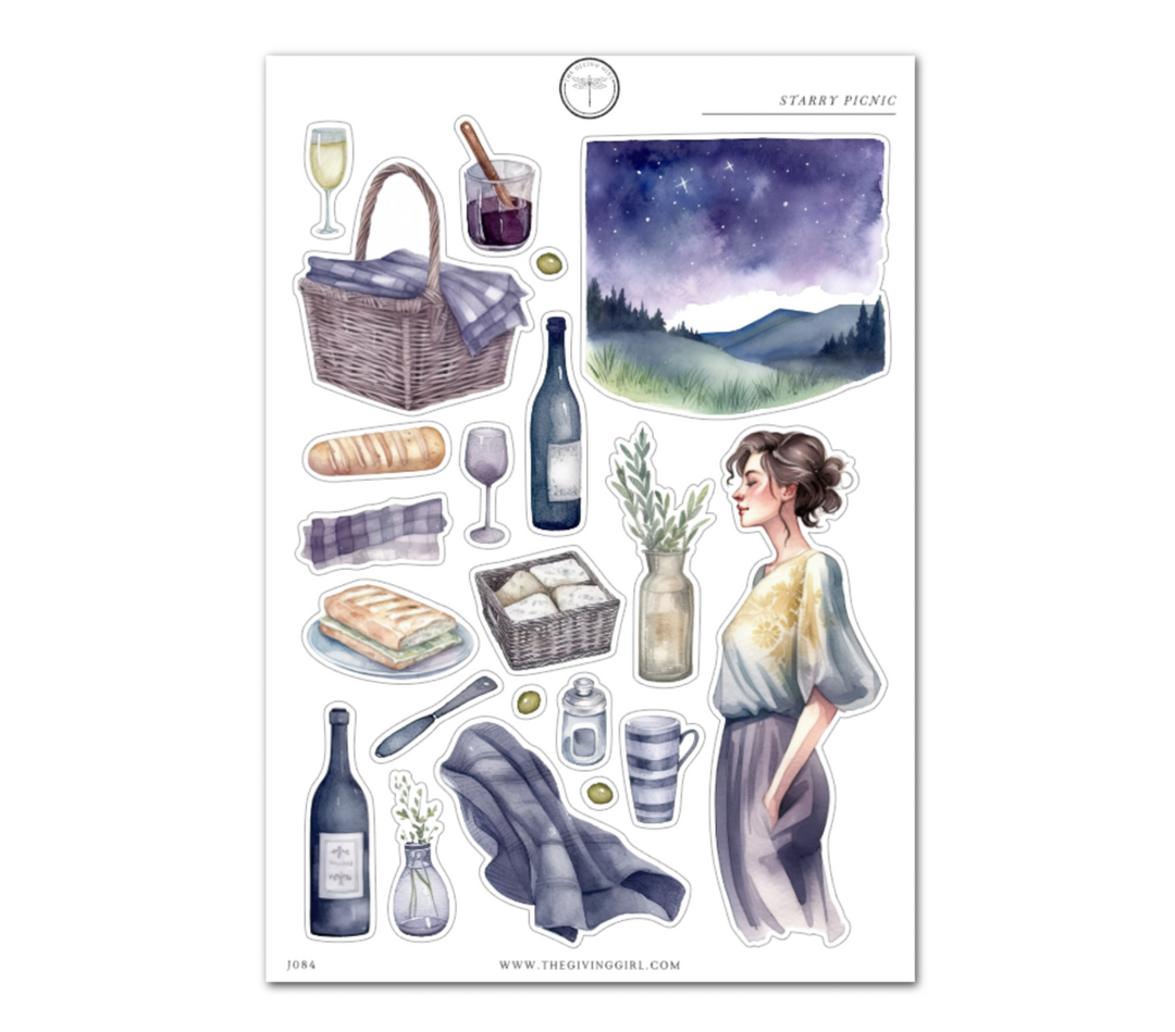 Starry Picnic - Daily Journaling Sheet