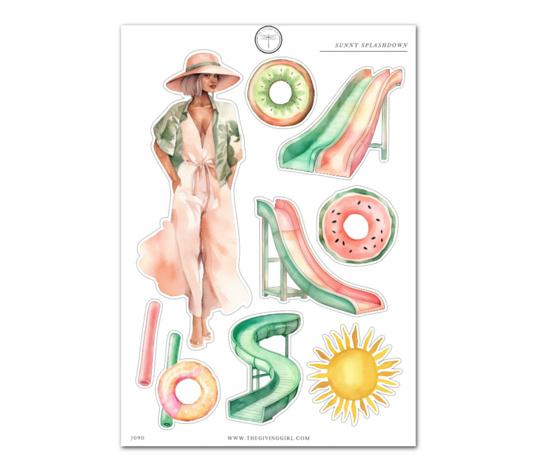 Sunny Splashdown - Daily Journaling Sheet
