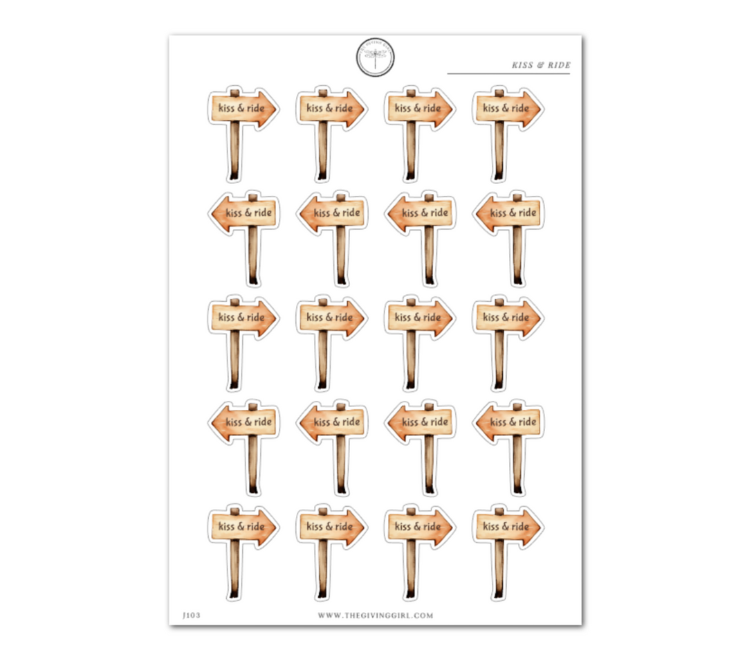 Kiss and Ride - Daily Journaling Sheet