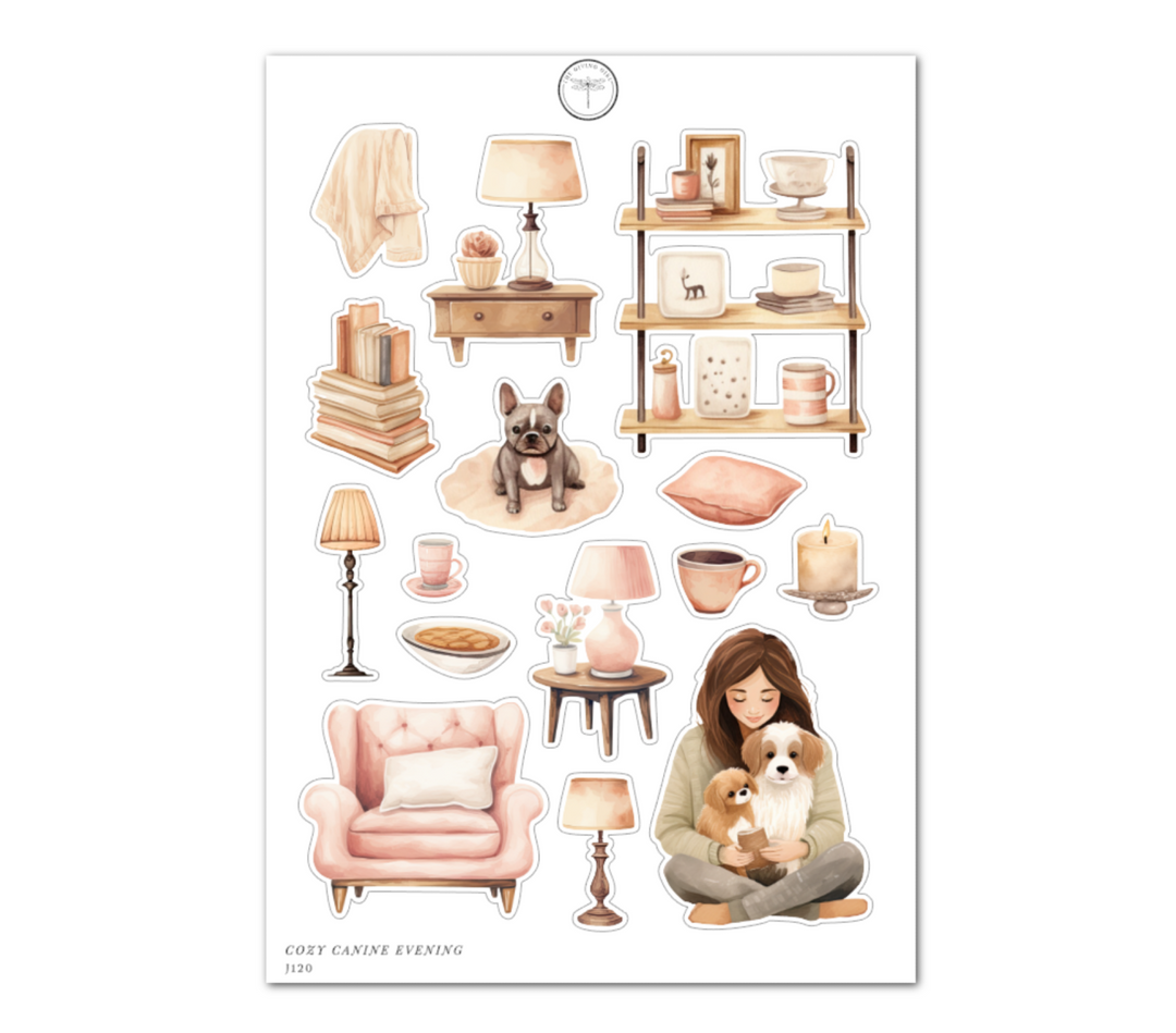 Cozy Canine Evening - Daily Journaling Sheet