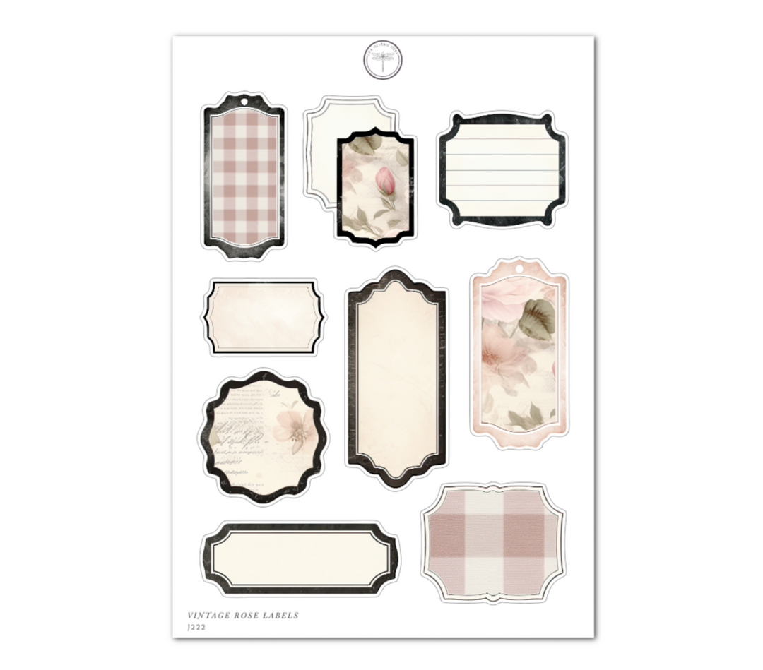 Vintage Rose Labels