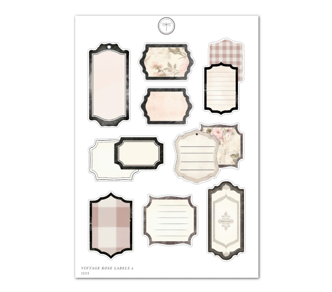 Vintage Rose Labels 2