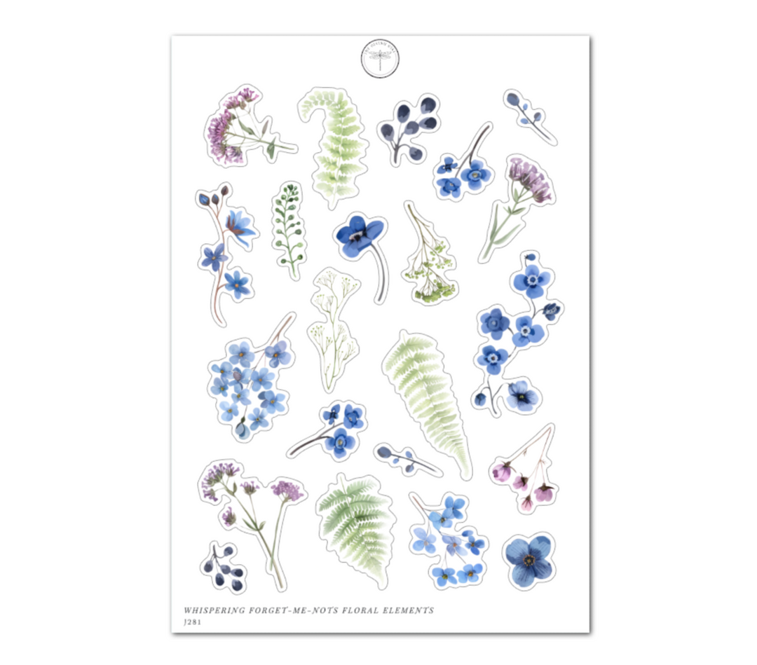 Whispering Forget-Me-Nots Floral Elements