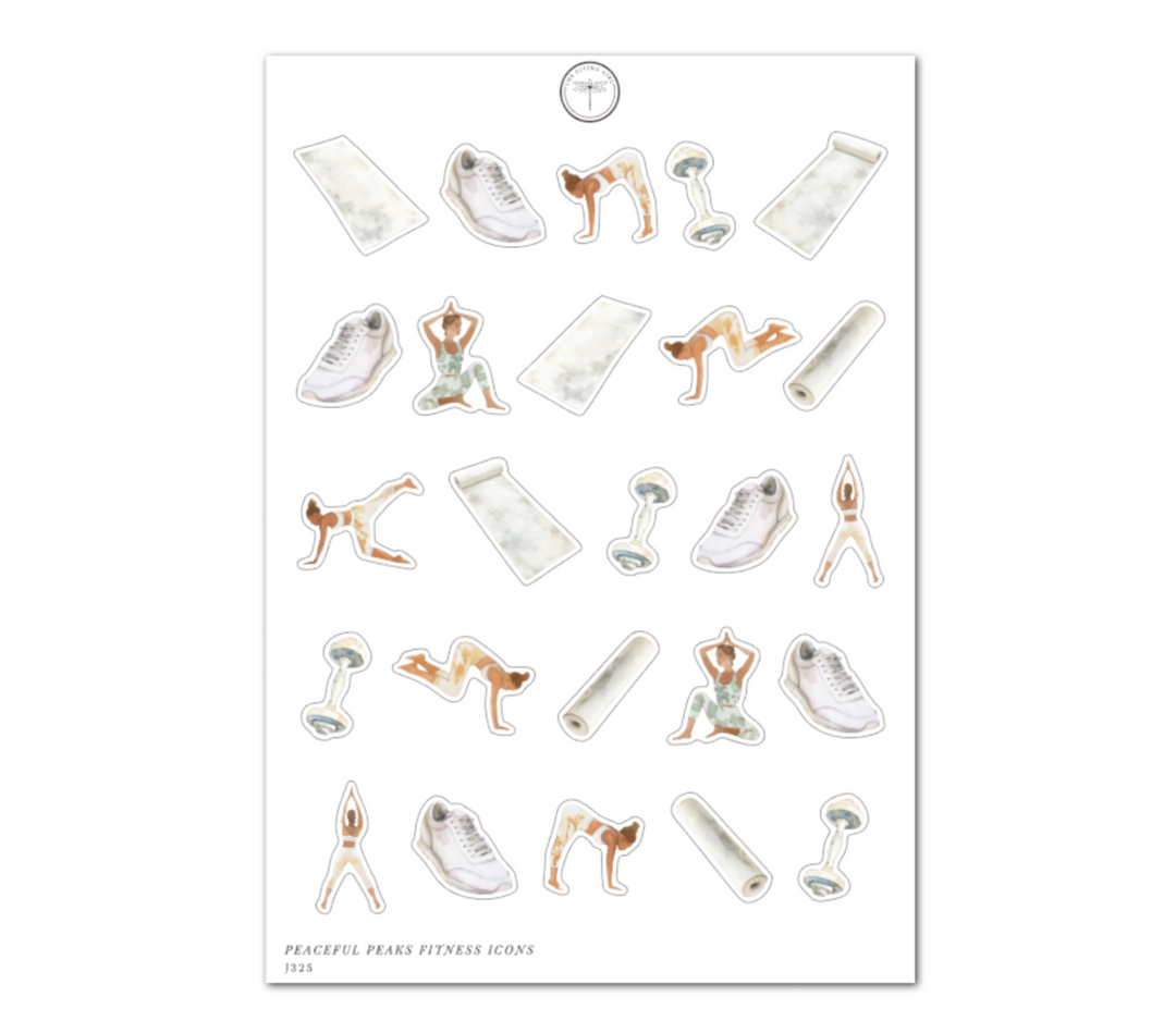 Peaceful Peaks Fitness Icons