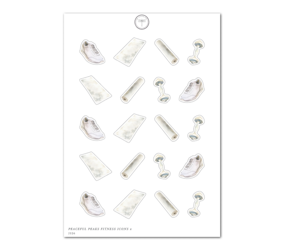 Peaceful Peaks Fitness Icons 2