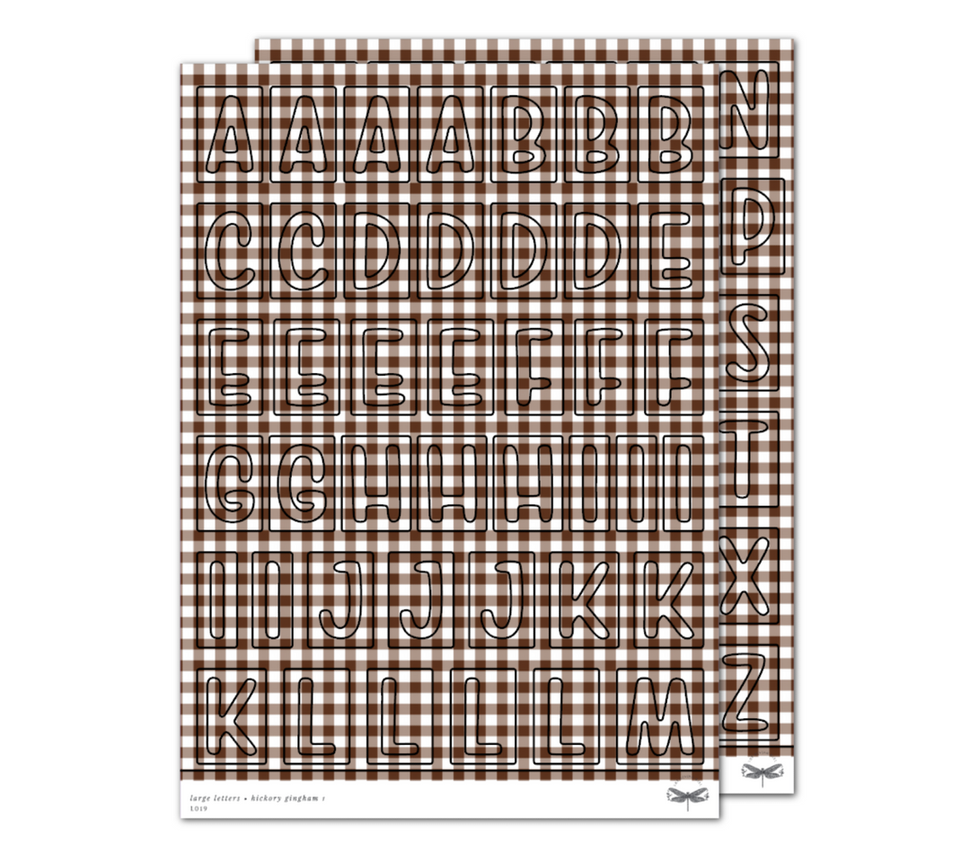 Large Letters • Hickory Gingham