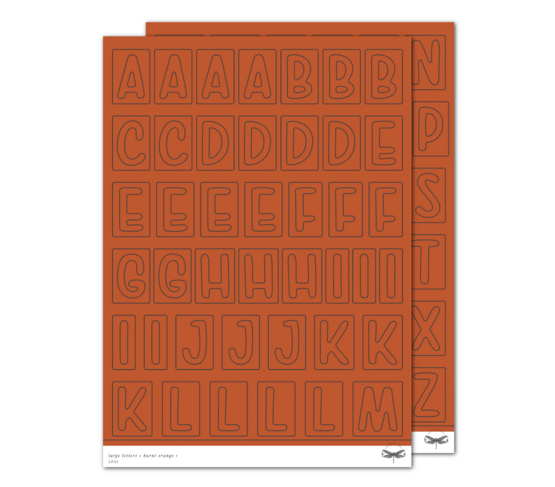 Large Letters • Burnt Orange