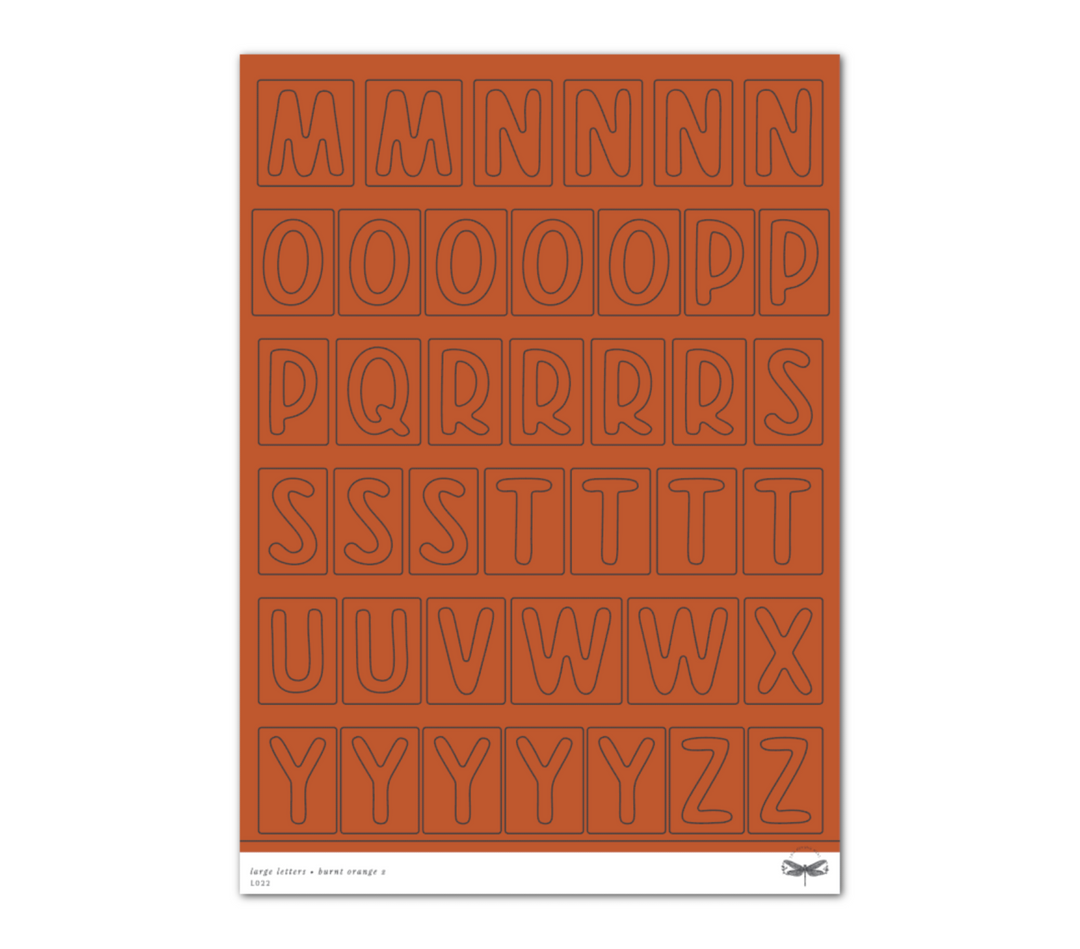 Large Letters • Burnt Orange