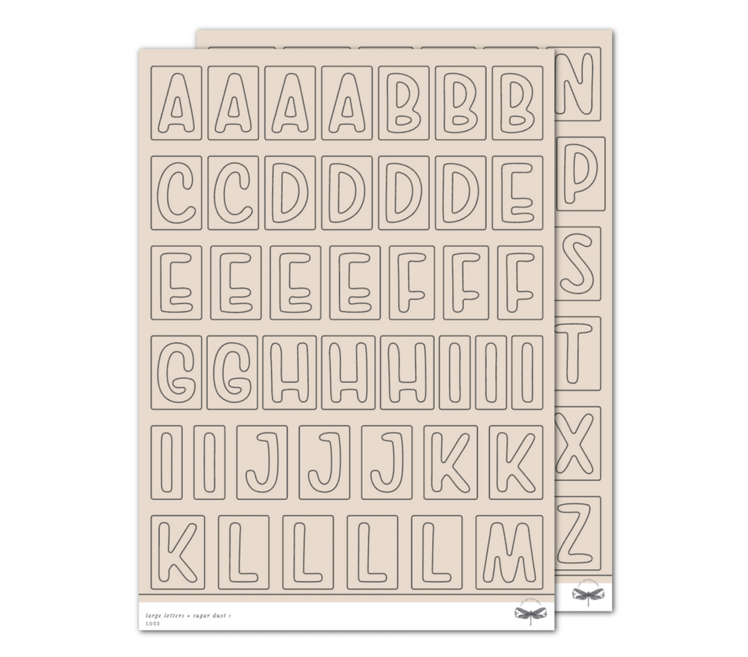 Large Letters • Sugar Dust