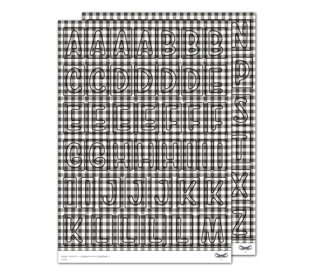 Large Letters • Peppercorn Gingham