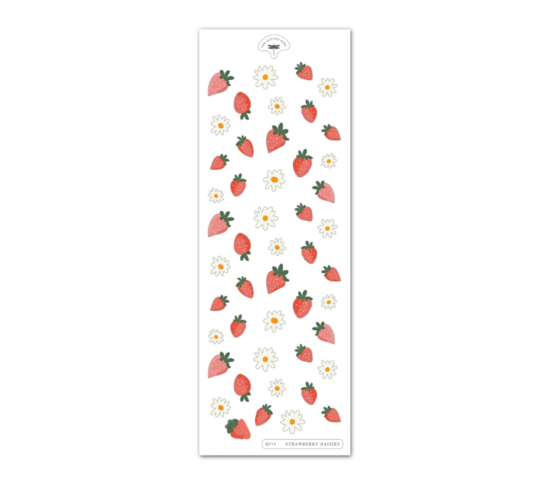 Strawberry Daisies - Ephemera Stickers