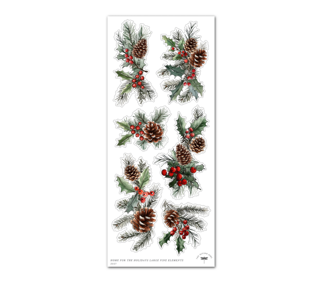 Home for the Holidays Large Pine Elements