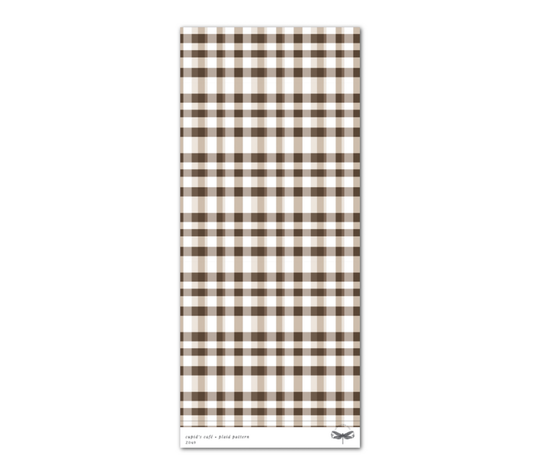 Cupid’s Café • Plaid Pattern