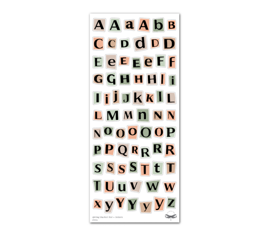Spring Bucket List • Letters