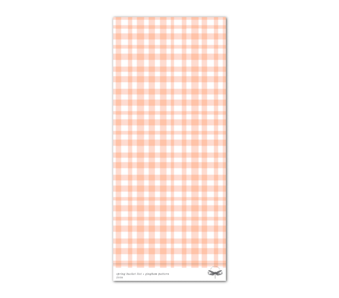 Spring Bucket List • Gingham Pattern