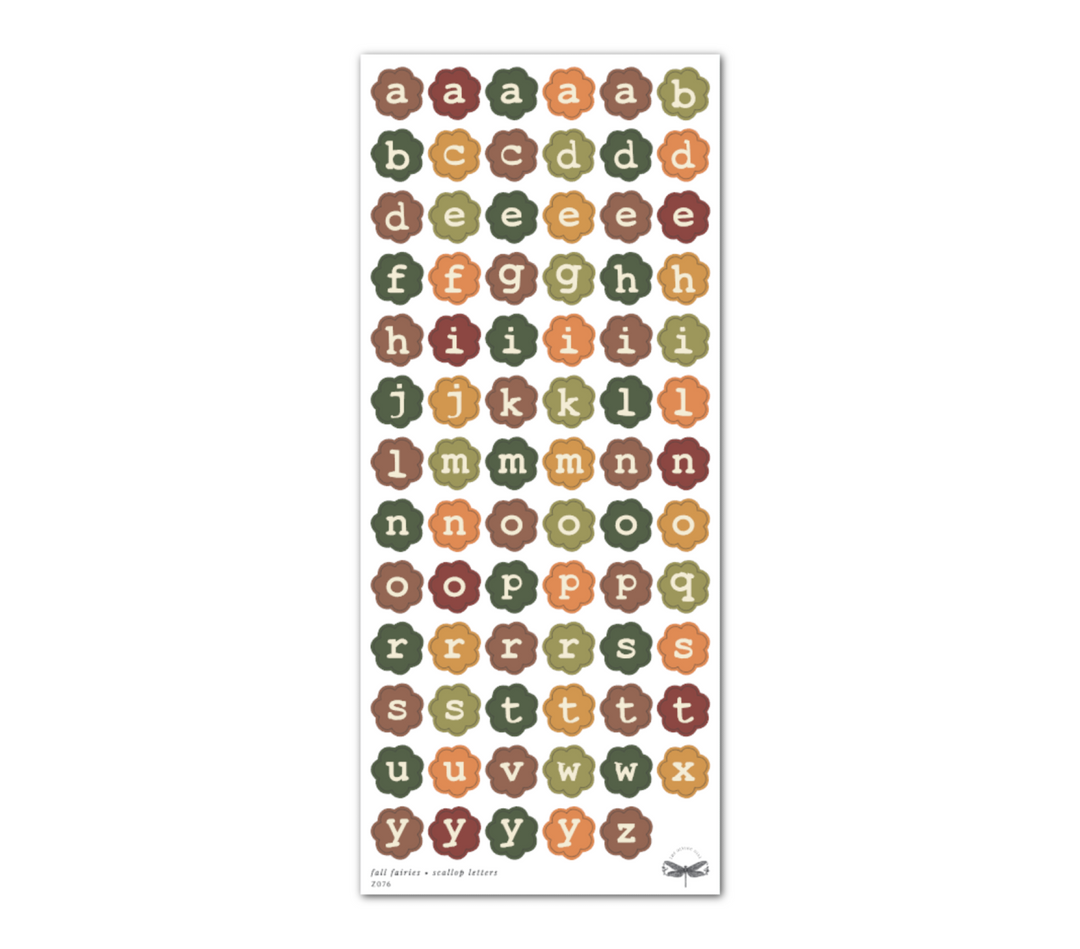 Fall Fairies • Scallop Letters