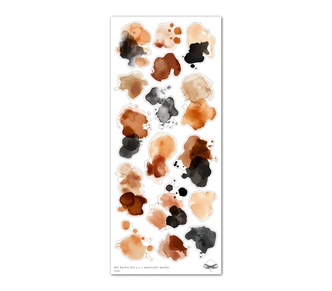 Fall Bucket List 2.0 • Watercolor Washes