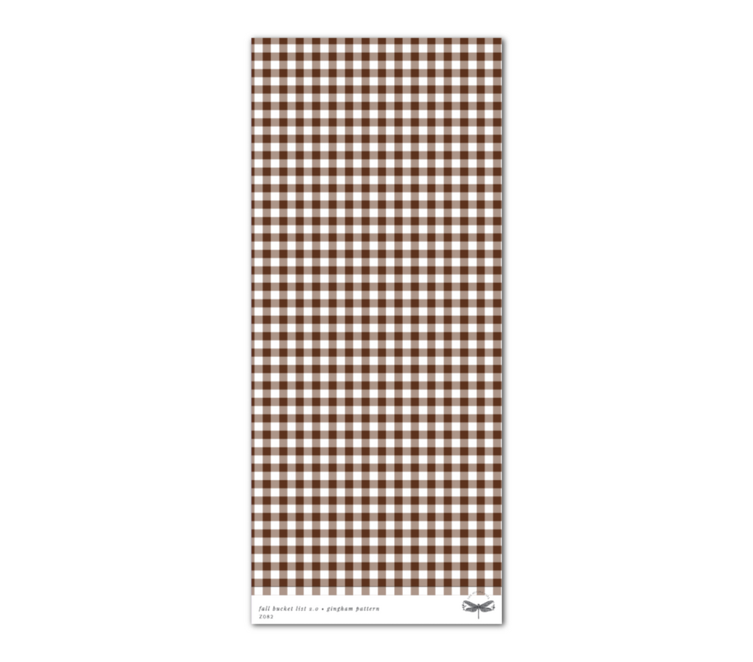 Fall Bucket List 2.0 • Gingham Pattern