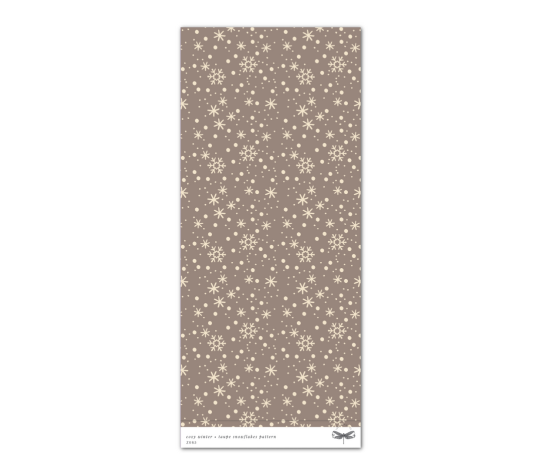 Cozy Winter • Taupe Snowflakes Pattern