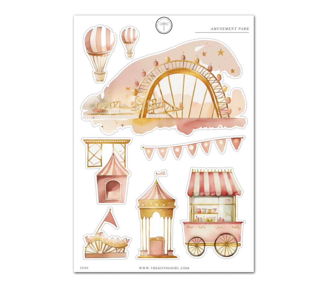 Amusement Park - Daily Journaling Sheet