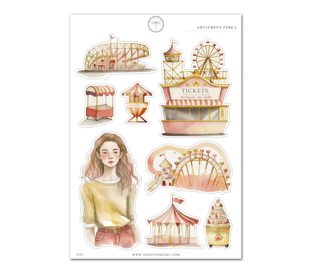 Amusement Park 2 - Daily Journaling Sheet