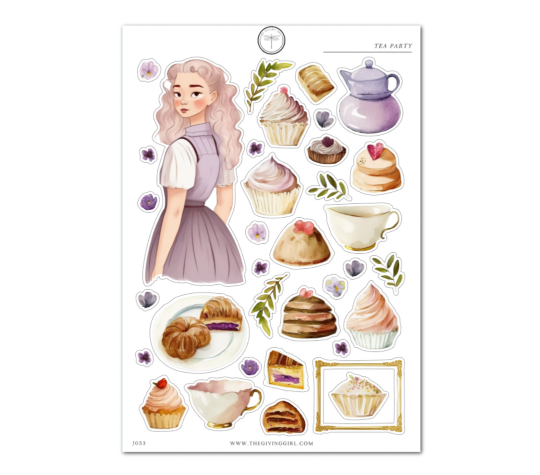 Tea Party - Daily Journaling Sheet
