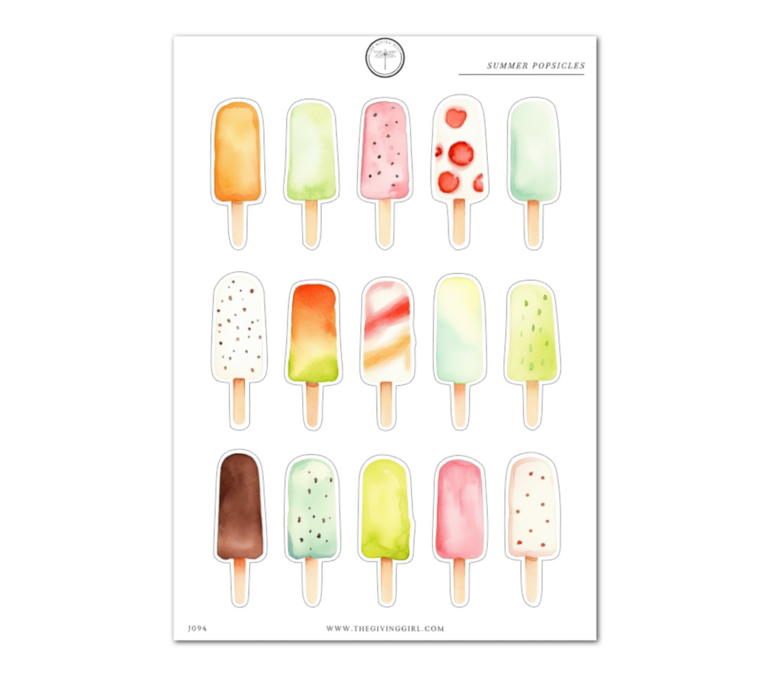 Summer Popsicles - Daily Journaling Sheet