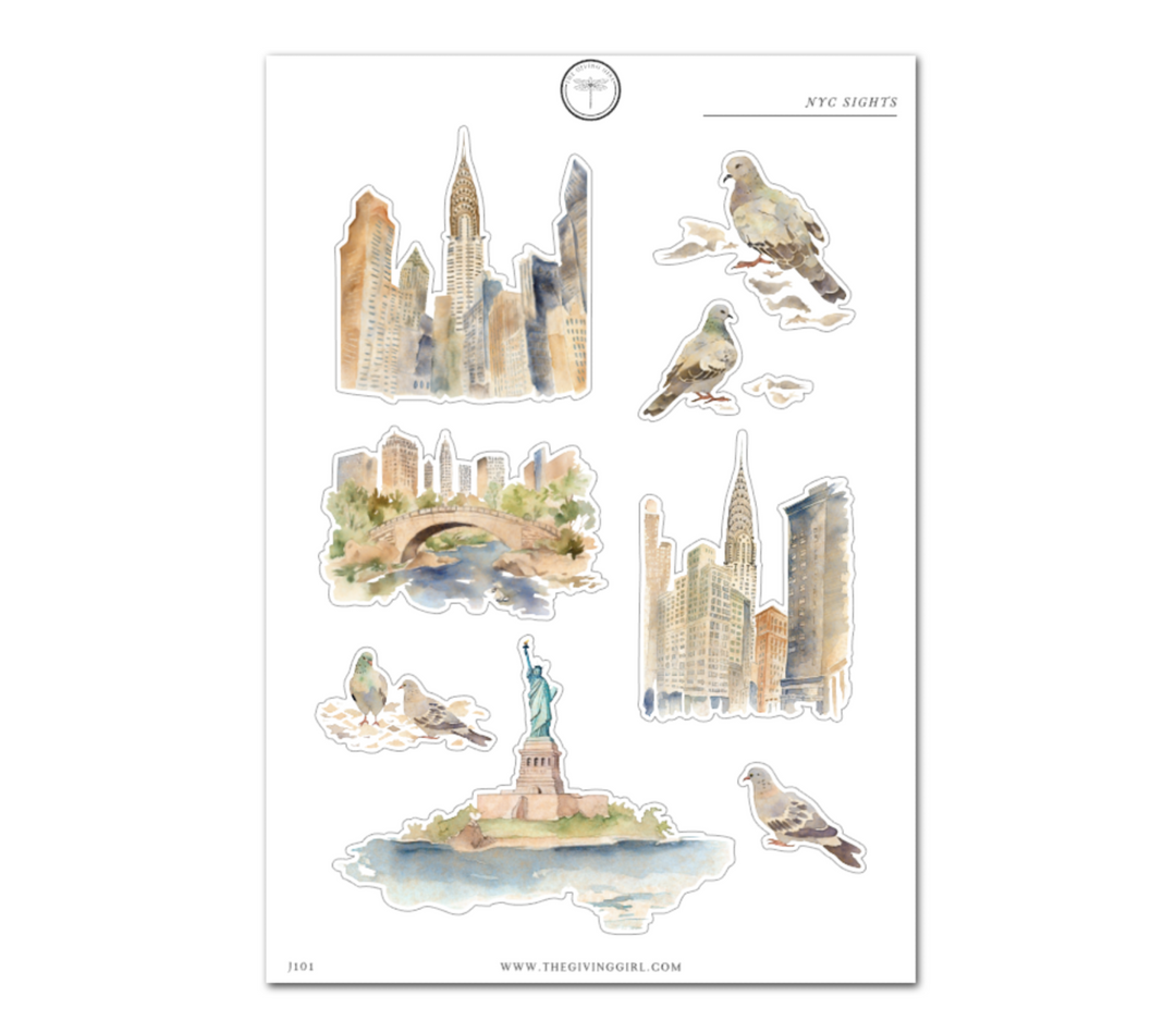NYC Sights - Daily Journaling Sheet