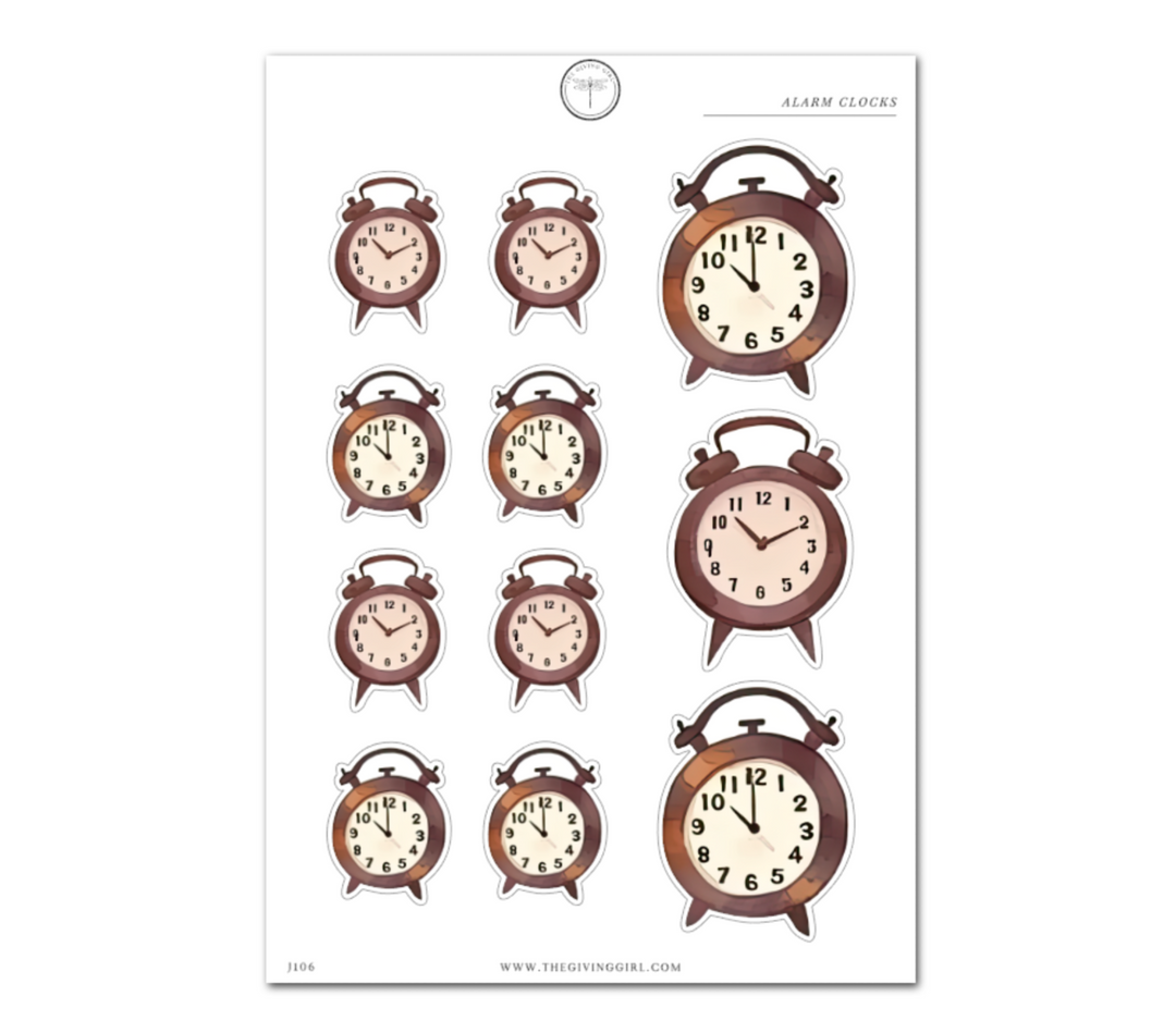 Alarm Clocks - Daily Journaling Sheet