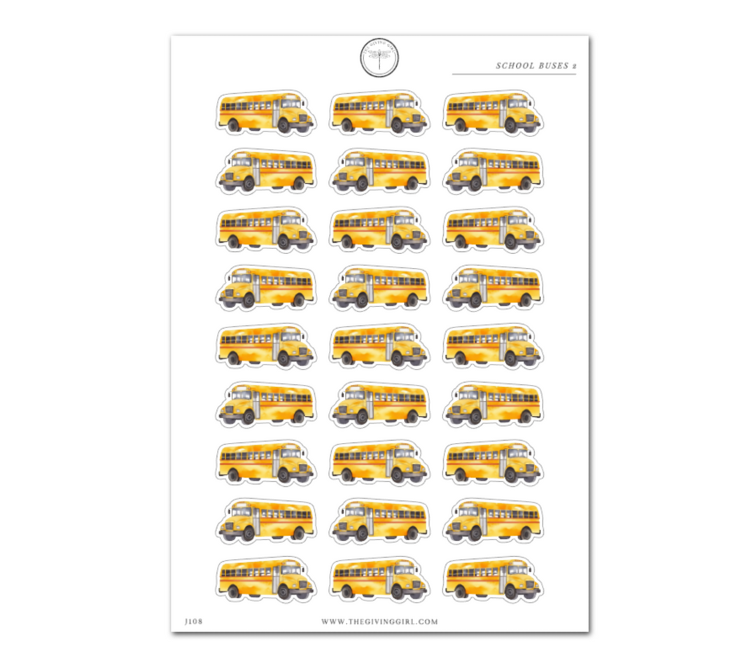 School Buses 2 - Daily Journaling Sheet
