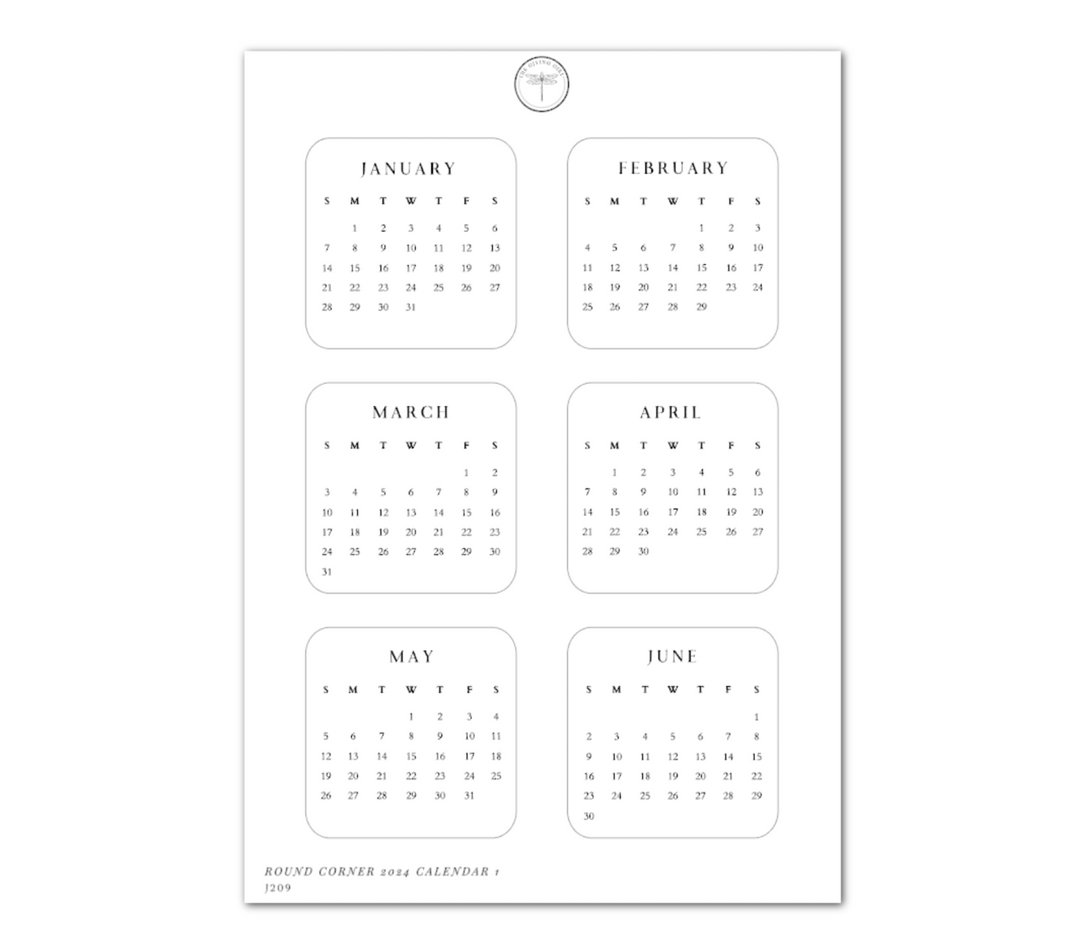 Round Corner 2024 Calendar 1 - Daily Journaling Sheet