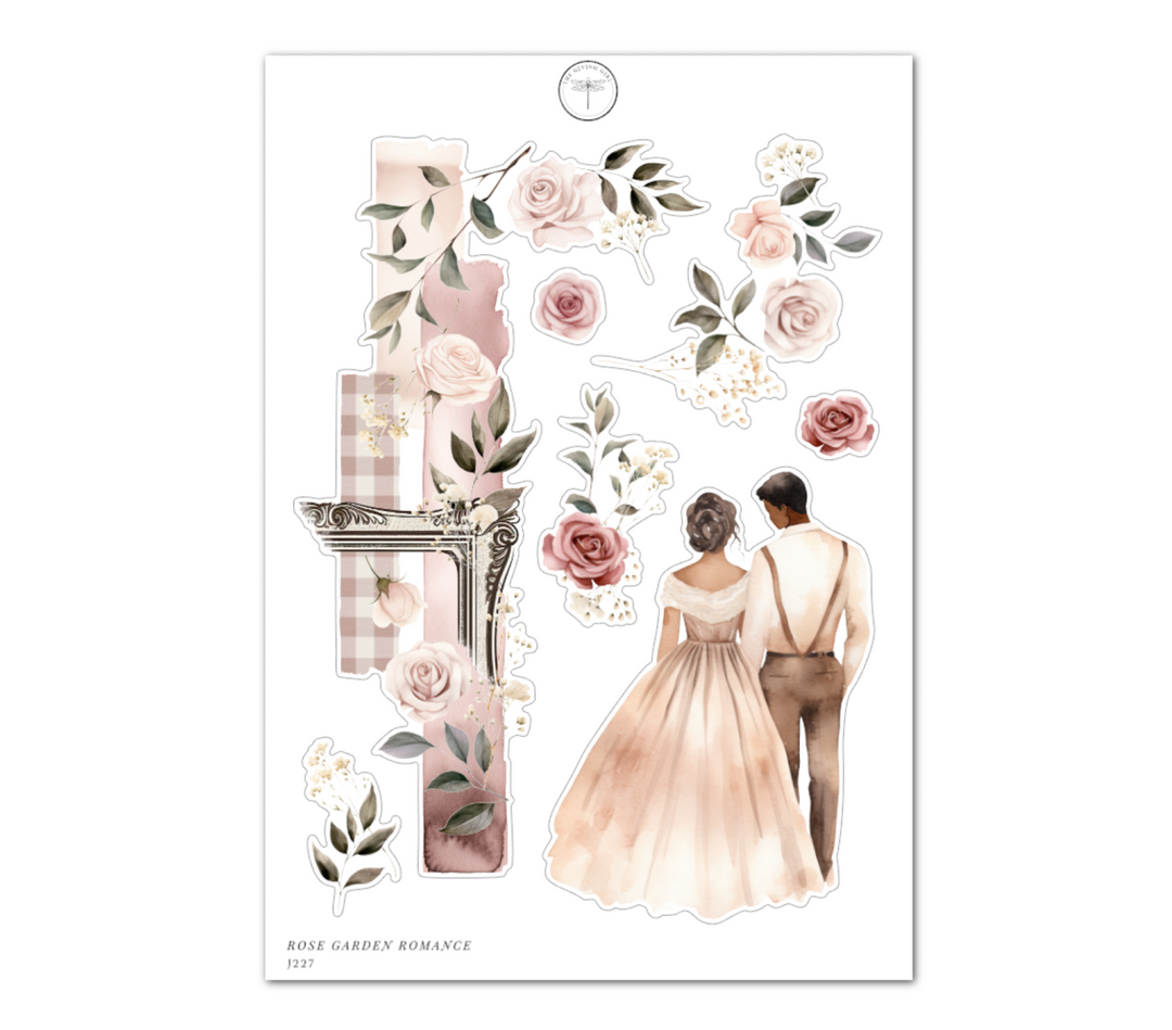 Rose Garden Romance - Daily Journaling Sheet
