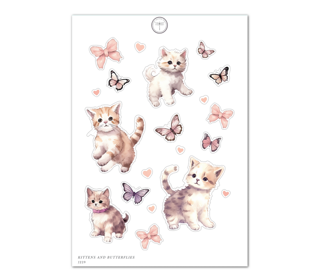 Kittens and Butterflies - Daily Journaling Sheet