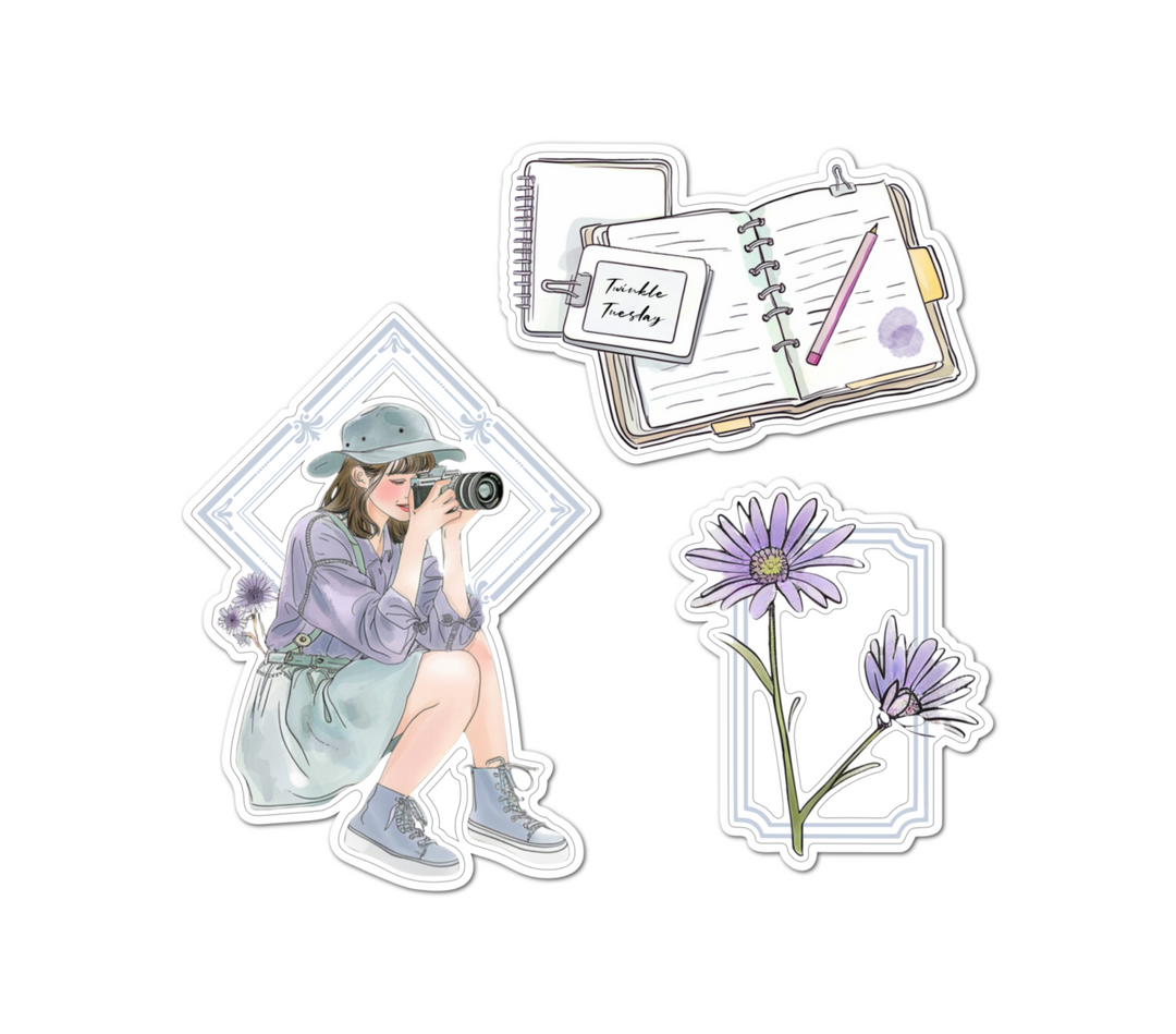 Purple Daisy Plans - Die Cut Stickers