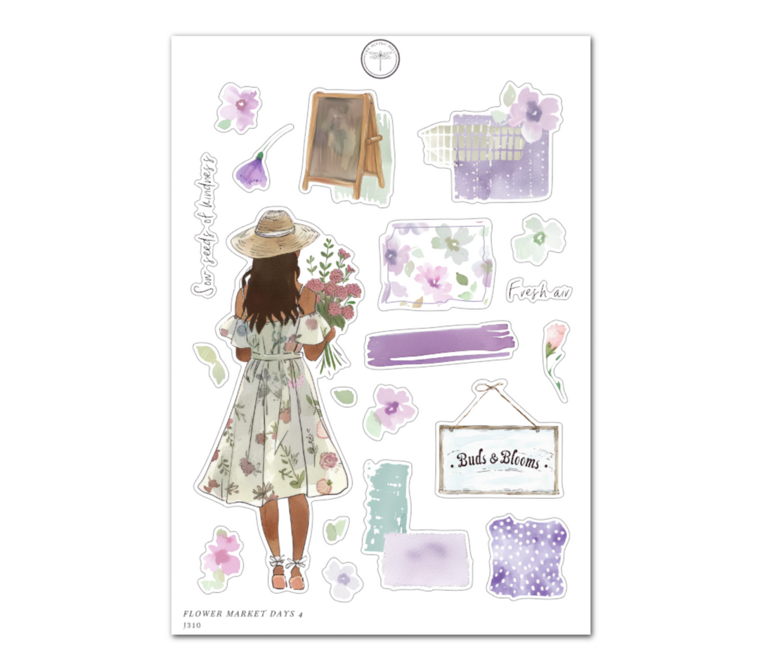 Flower Market Days 4 - Daily Journaling Sheet