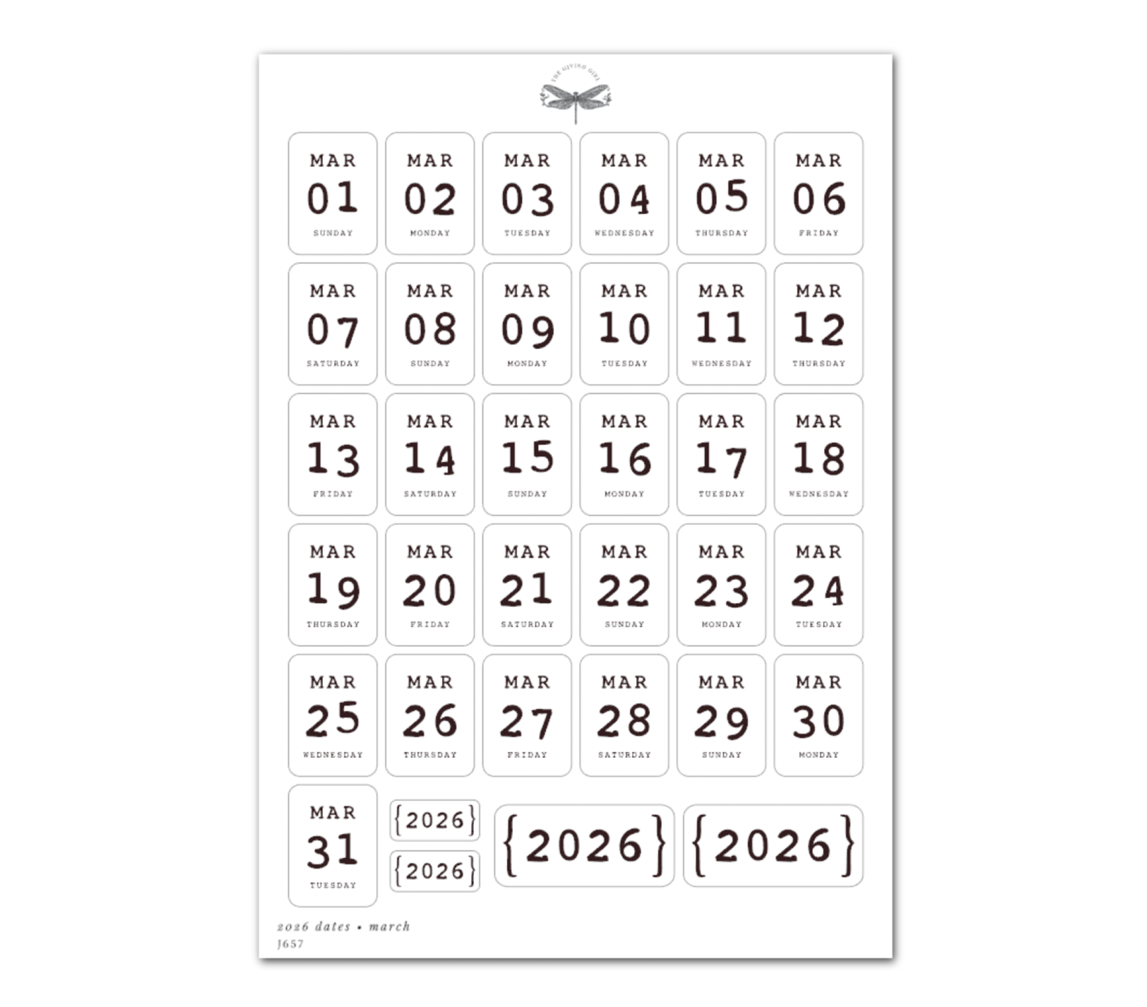 2026 Dates
