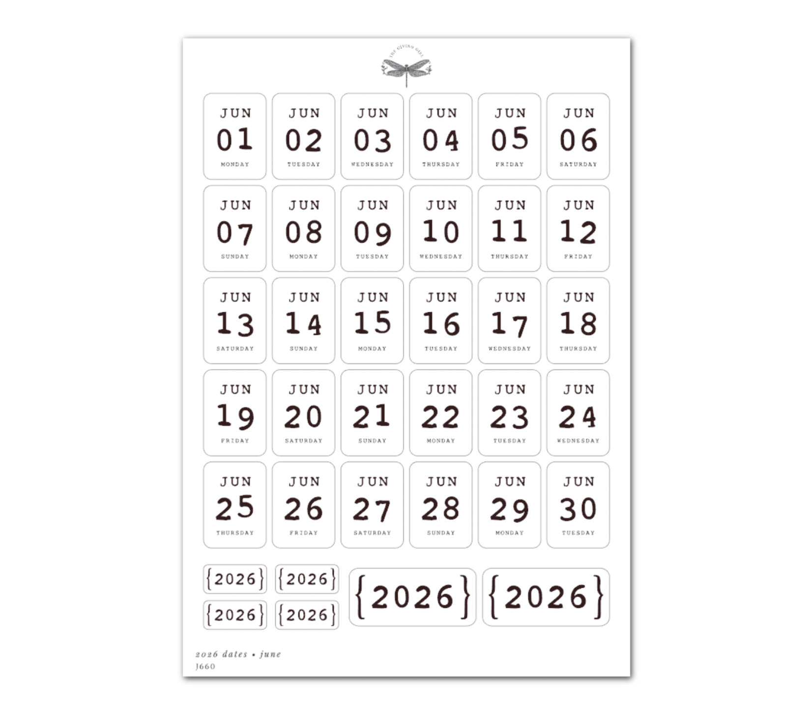 2026 Dates