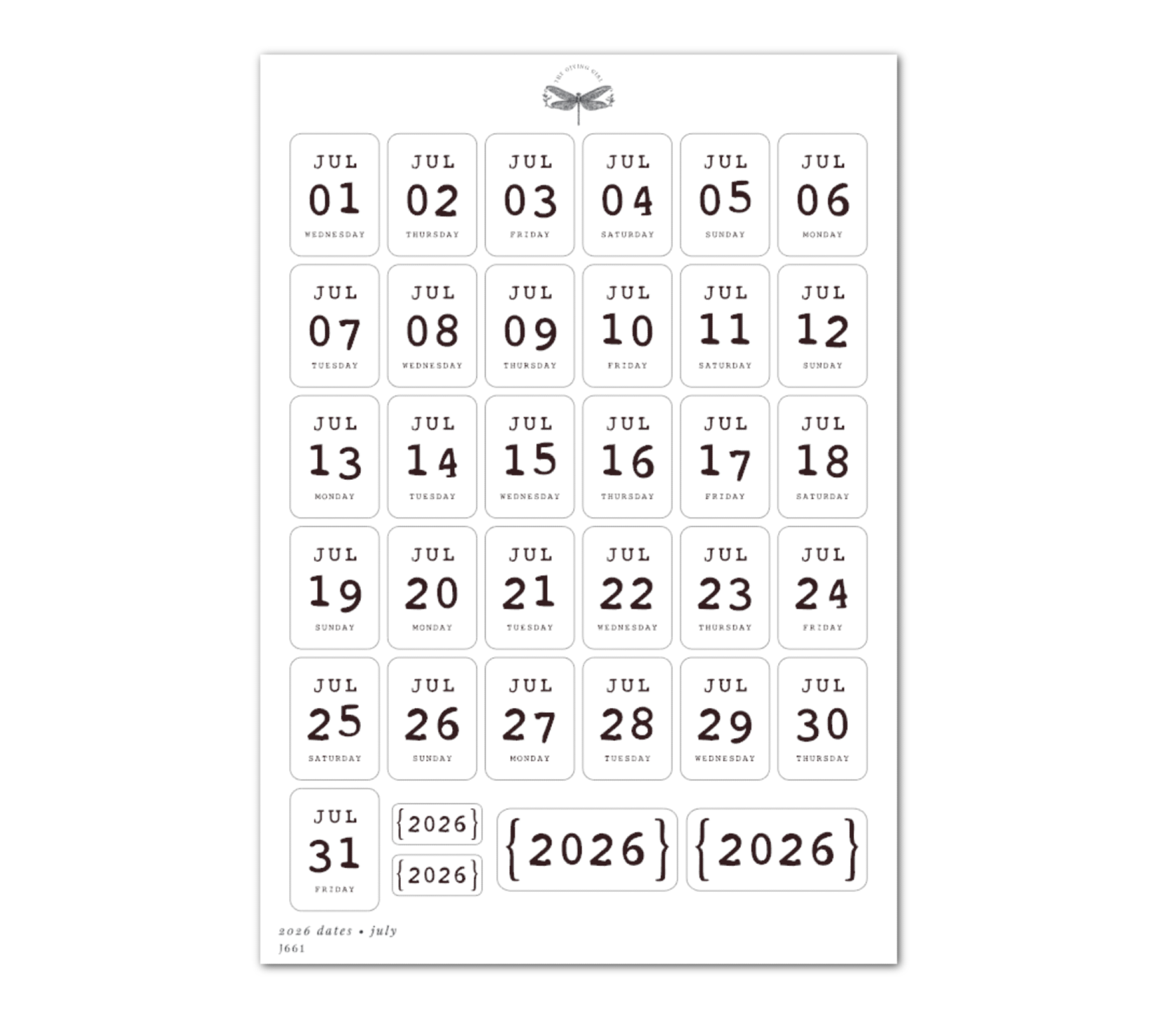 2026 Dates