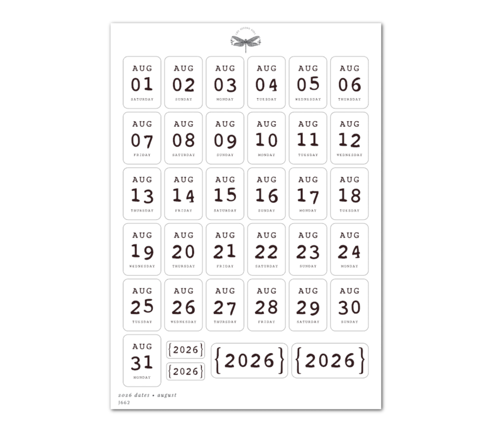 2026 Dates