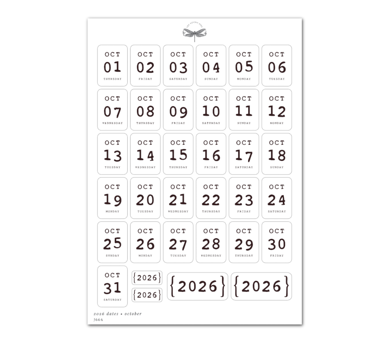 2026 Dates