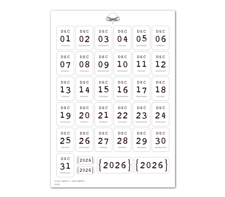 2026 Dates