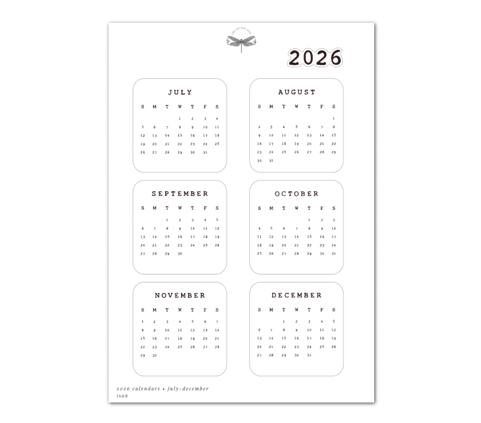 2026 Calendars