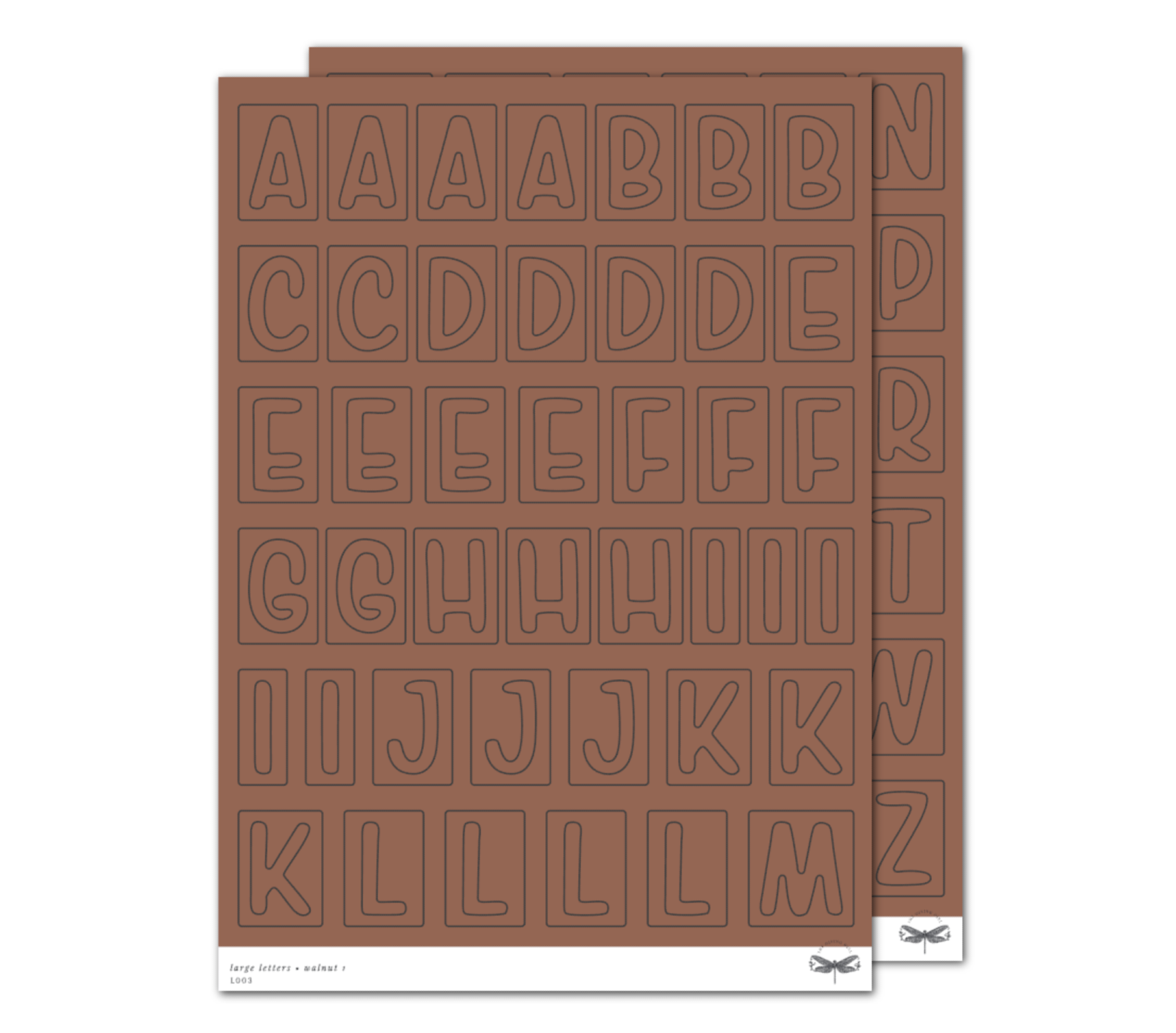 Large Letters • Walnut Set