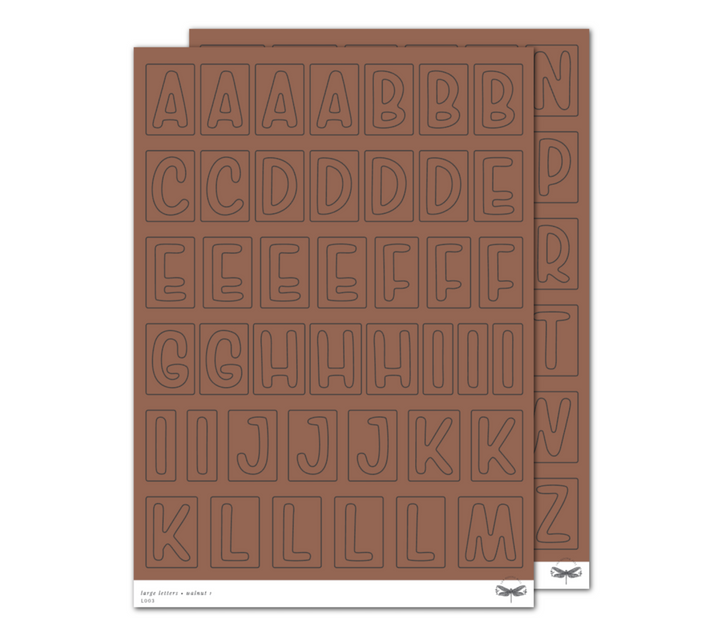 Large Letters • Walnut Set