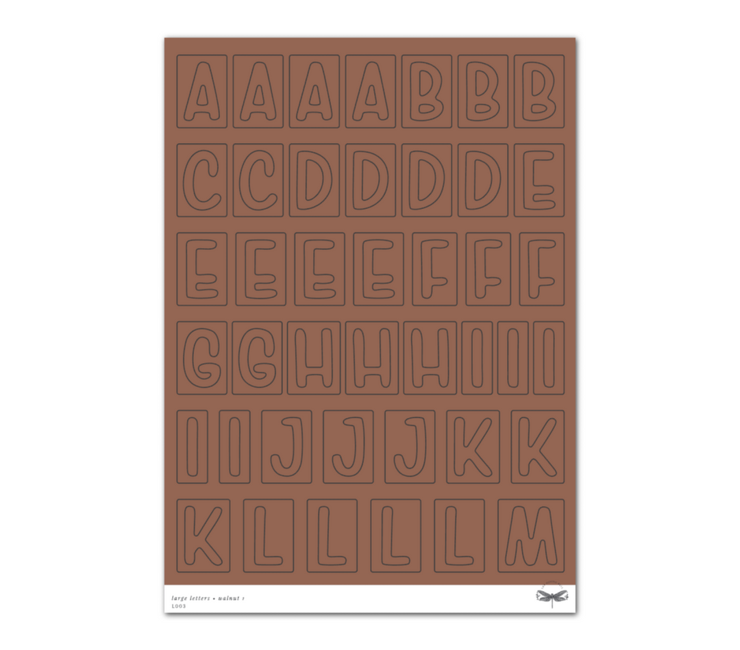 Large Letters • Walnut Set