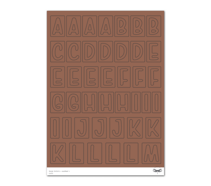Large Letters • Walnut Set