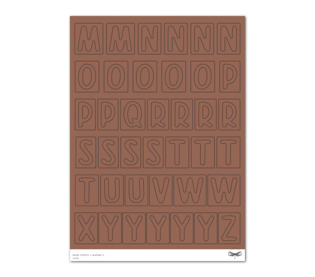 Large Letters • Walnut Set