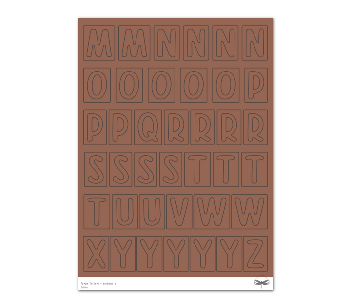 Large Letters • Walnut Set
