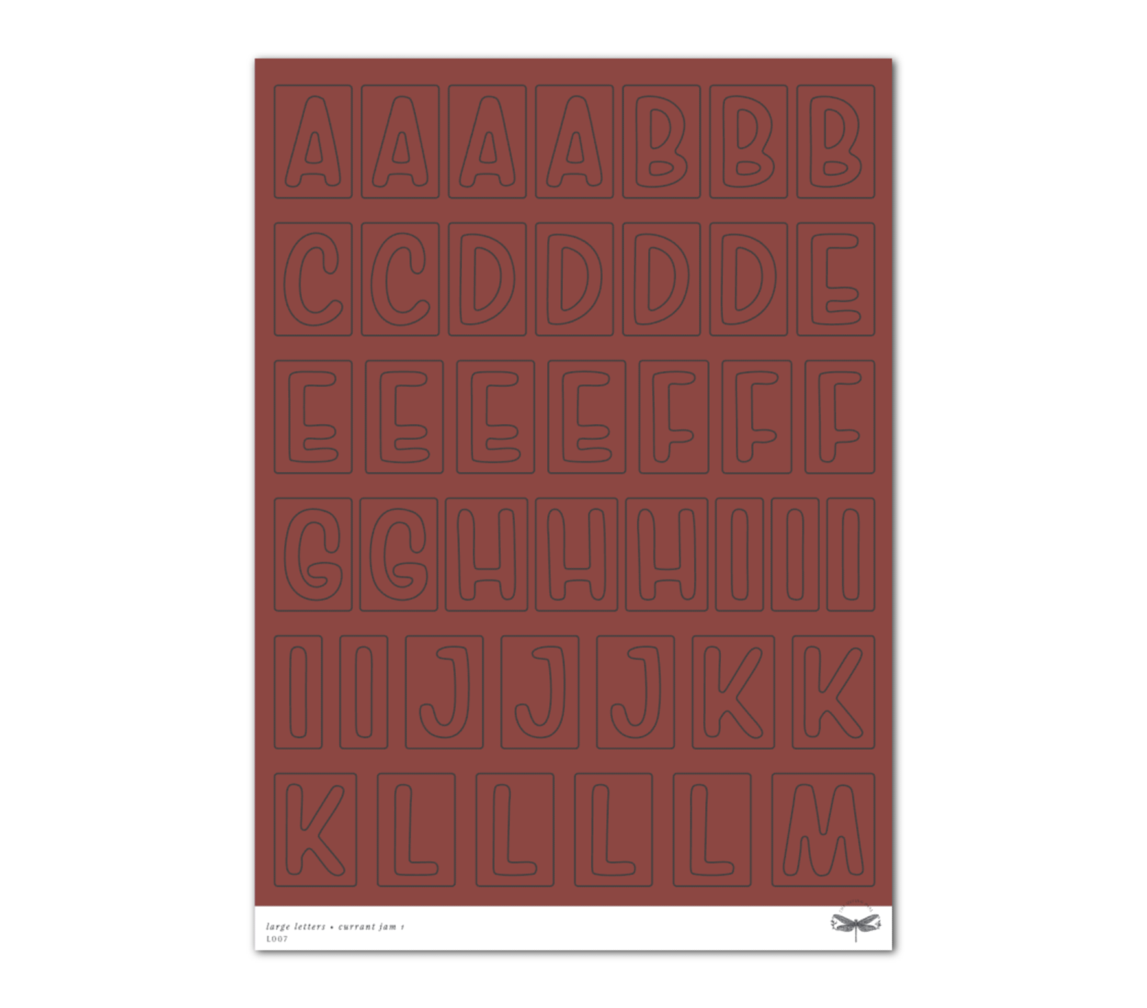Large Letters • Currant Jam Set